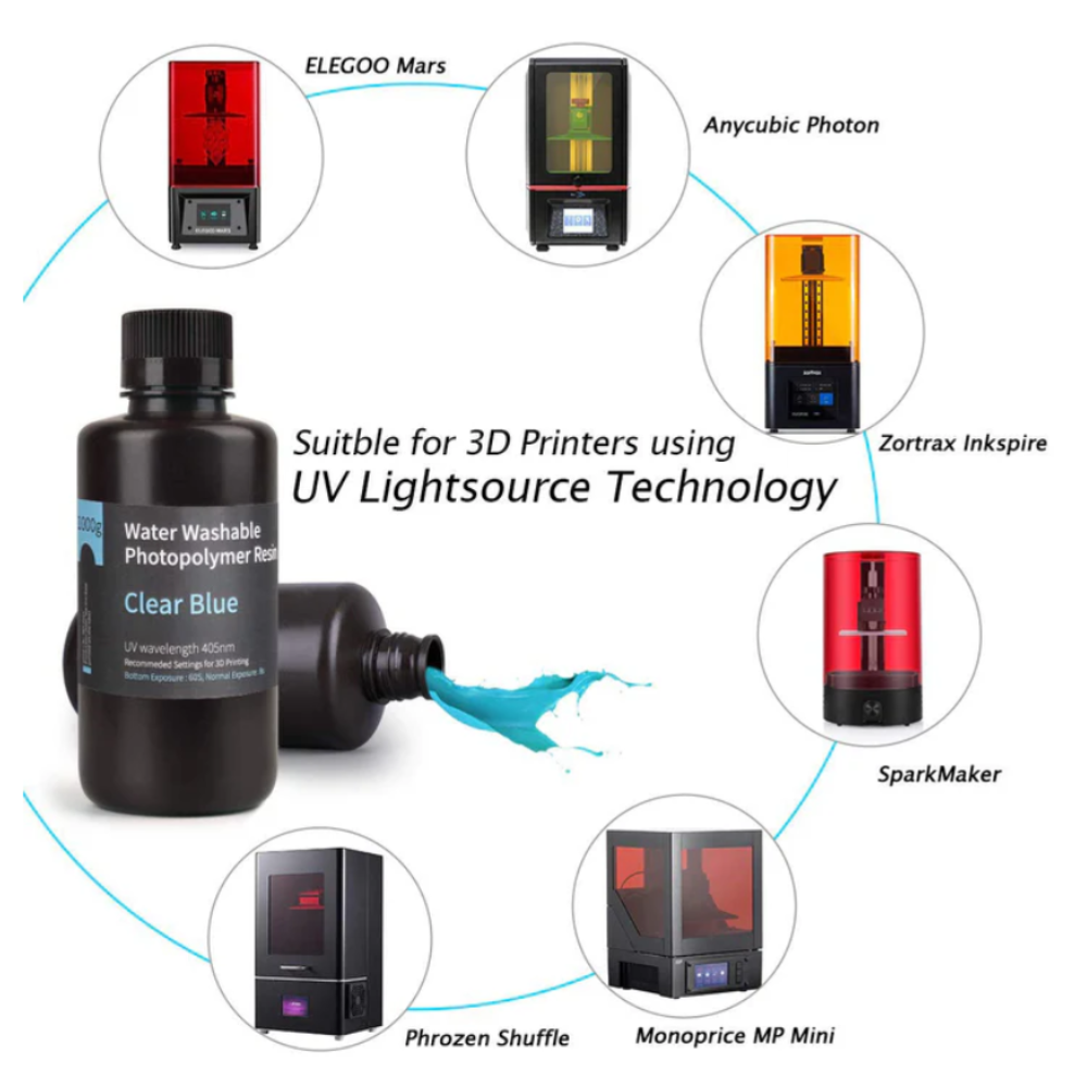 résine photopolymère lavable à l'eau ELEGOO